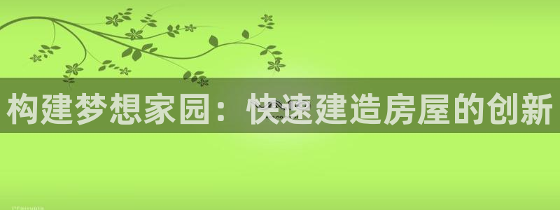 先锋娱乐大厅平台：构建梦想家园：快速建造房屋的创新