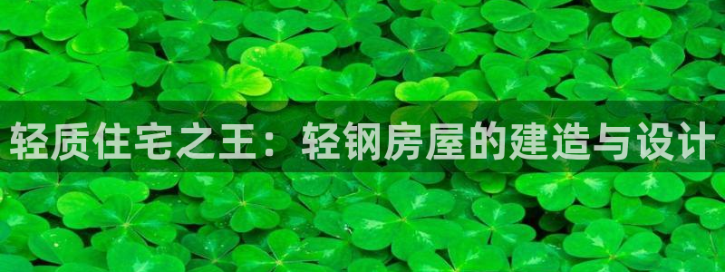 先锋娱乐登录：轻质住宅之王：轻钢房屋的建造与设计