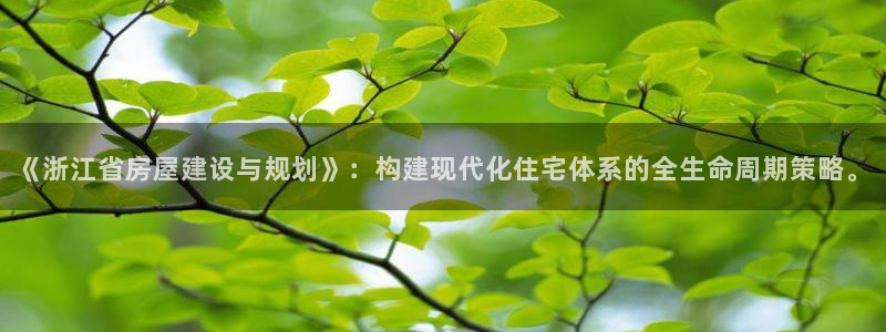 先锋娱乐会所地址：《浙江省房屋建设与规划》：构建现代化住宅体系的全生命周期策略。