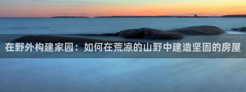 先锋娱乐大厅首页：在野外构建家园：如何在荒凉的山野中建造坚固的房屋