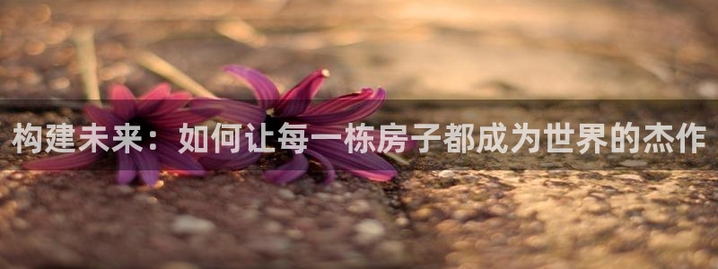 先锋娱乐游戏上分视频：构建未来：如何让每一栋房子都成为世界的杰作