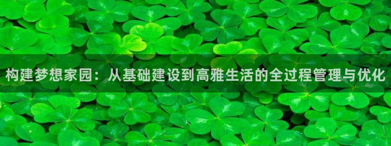 先锋娱乐资讯官网入口：构建梦想家园：从基础建设到高雅生活的全过程管理与优化